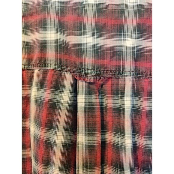 Men's NorthCrest Plaid Red/Brown Button Down Size XL-Nice - Picture 9 of 9
